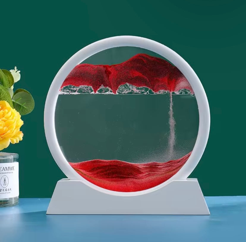 3D Moving Sand Art Picture Round Glass Deep Sea